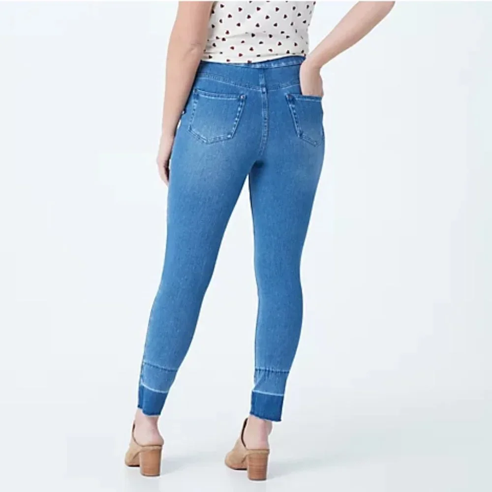Belle by Kim Gravel Flexibelle Wide Release Hem Jeggings - Picture 3 of 4